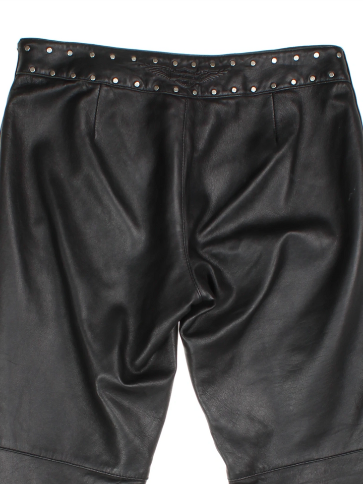 Harley-Davidson Studded Leather Trousers (Size m) - VintageFolk