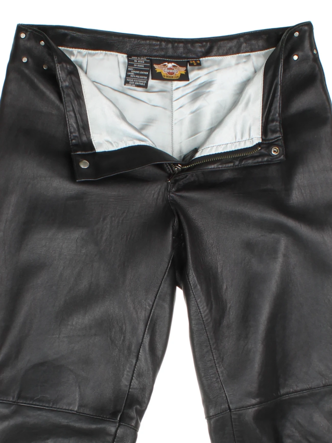 Harley-Davidson Studded Leather Trousers (Size m) - VintageFolk