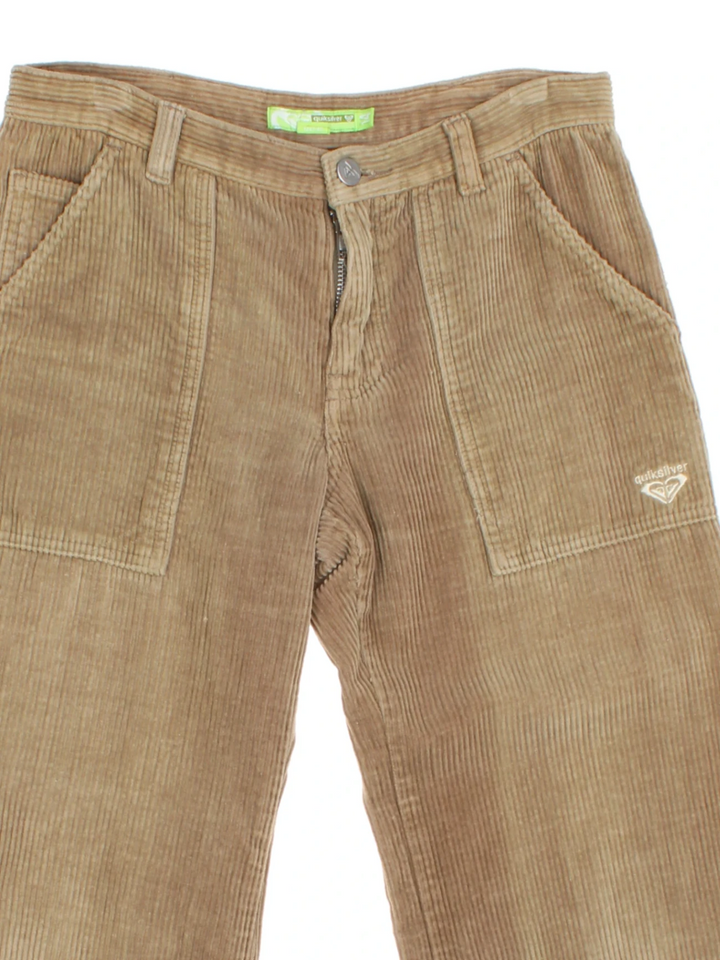 Y2K Quiksilver Corduroy Flared Trousers (Size M)