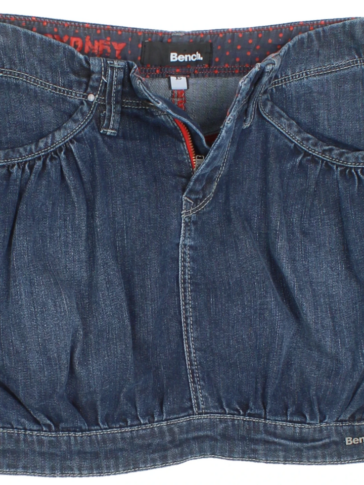 Y2K Bench Denim Mini Skirts (Size M)