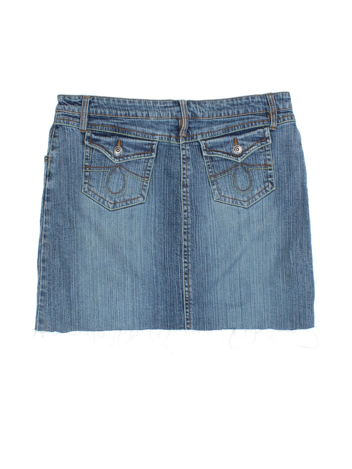 Y2K Denim Mini Skirt (Size XXXL)