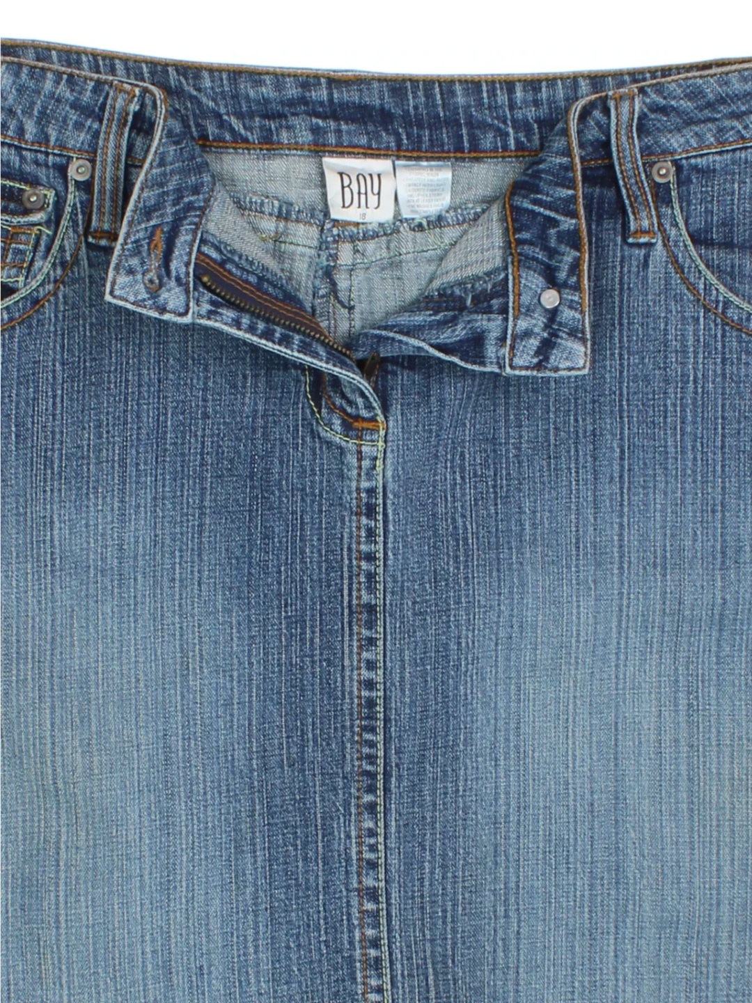 Y2K Denim Mini Skirt (Size XXXL)