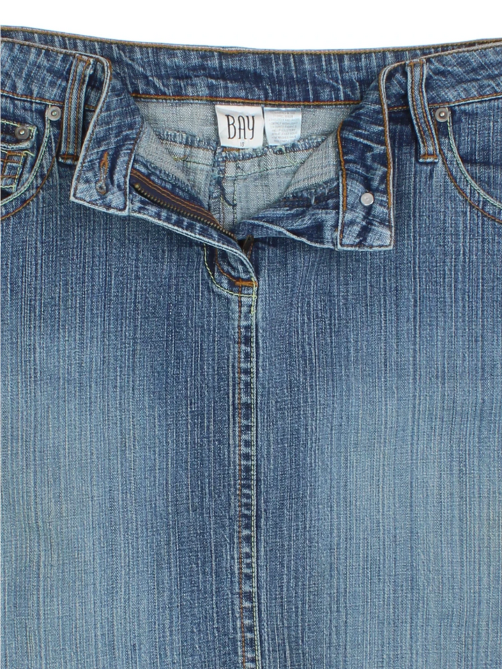 Y2K Denim Mini Skirt (Size XXXL)