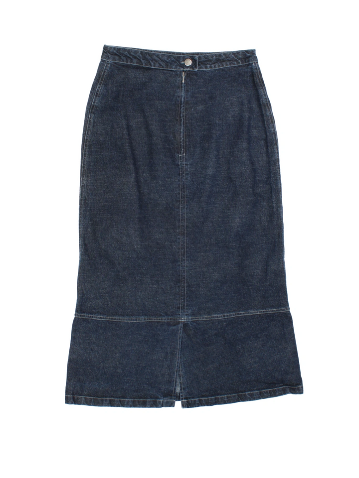 Y2K Denim Midi Skirt (Size M)