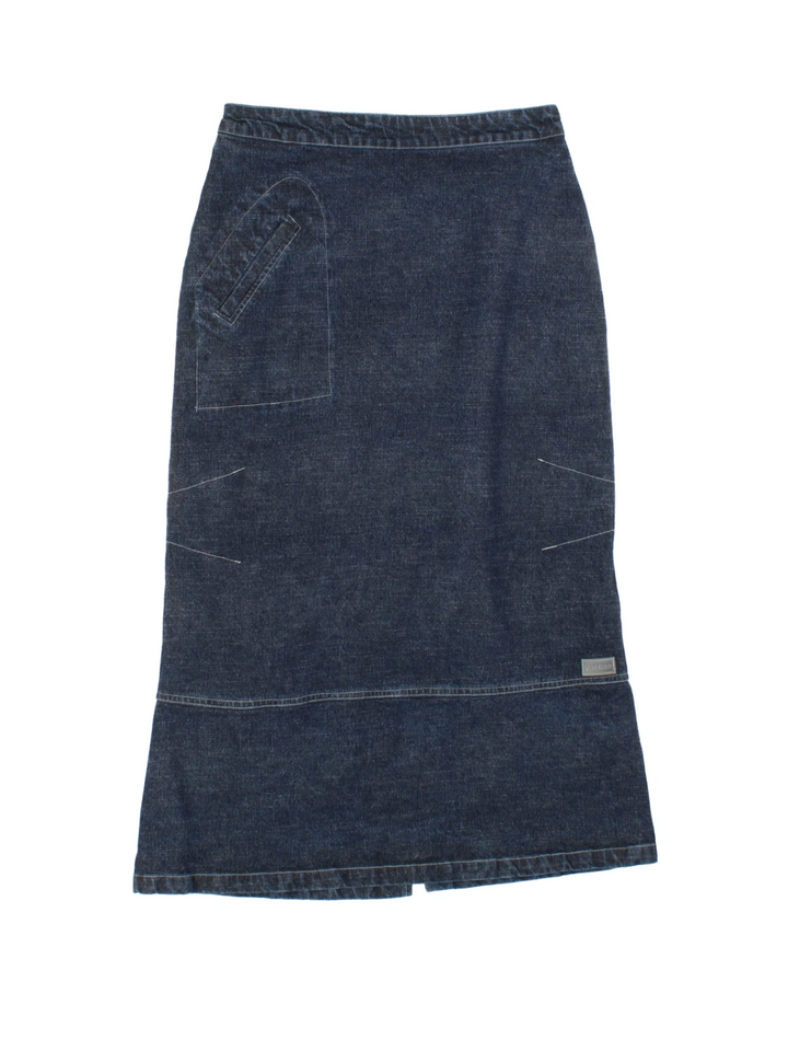 Y2K Denim Midi Skirt (Size M)