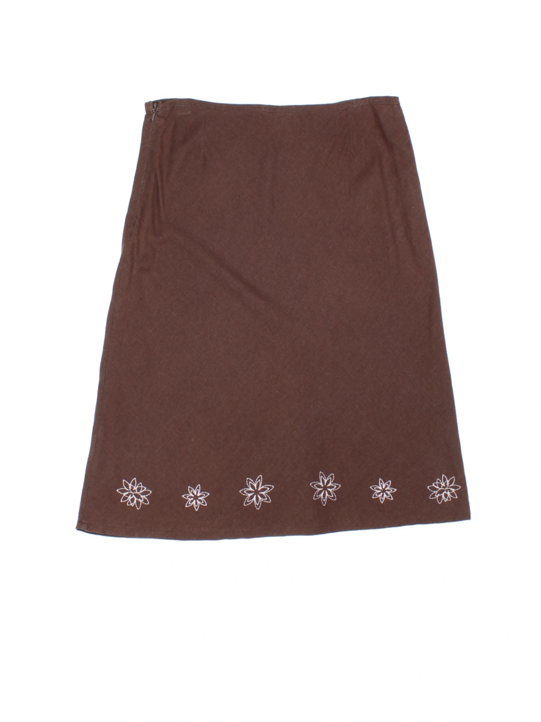 Y2K Embroidered Midi Skirt (Size M)