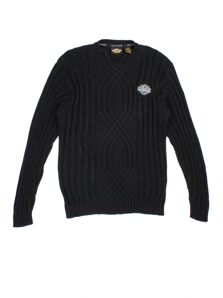 Harley-Davidson Cable Knit Jumper (Size L)