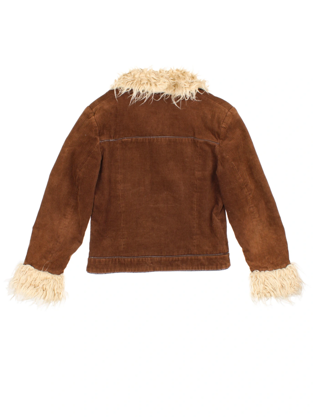 Y2K Corduroy Afghan Jacket (Size S)