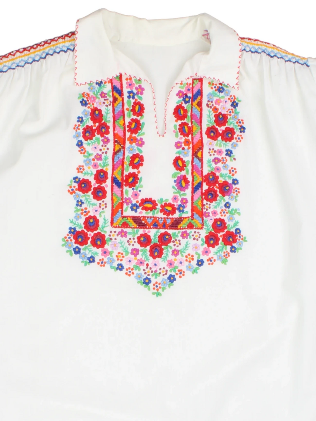 Traditional Hungarian Embroidered Blouse (Size L)