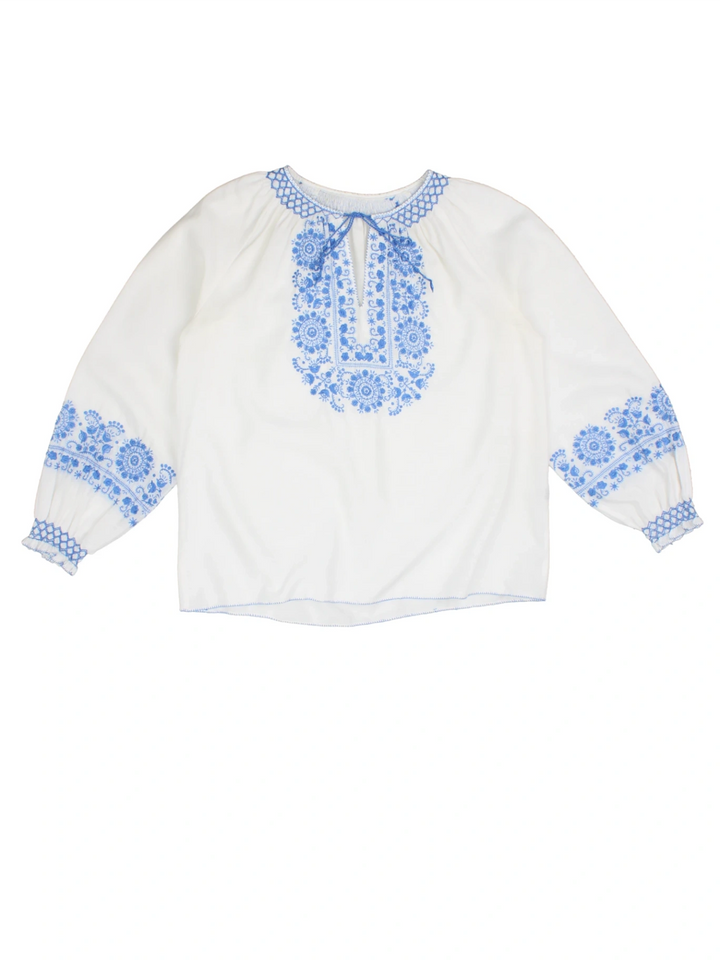 Traditional Hungarian Embroidered Blouse (Size M)
