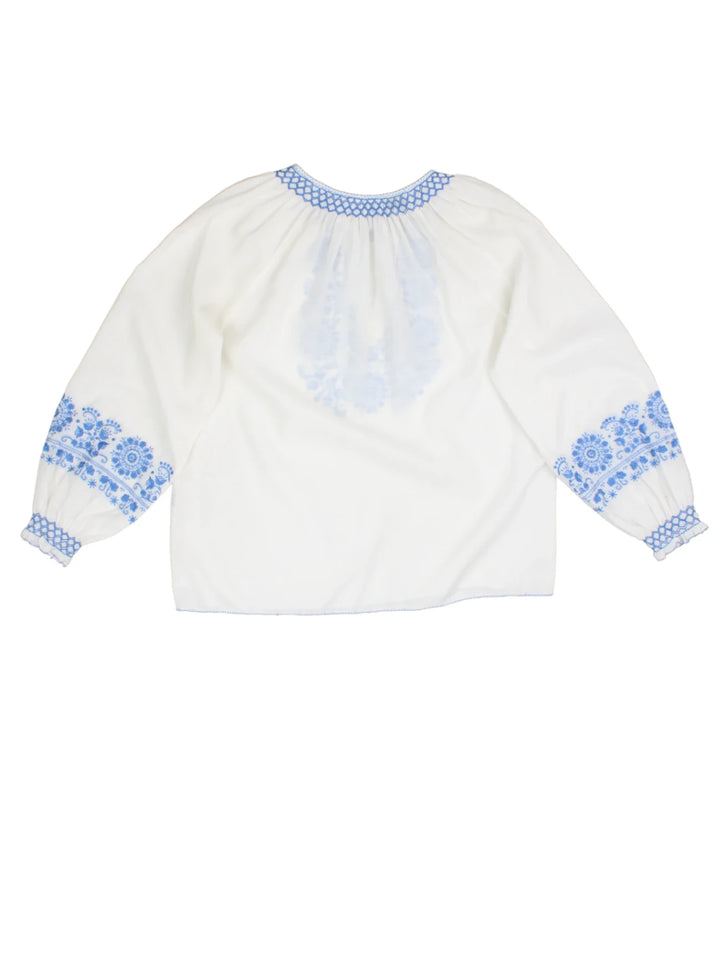 Traditional Hungarian Embroidered Blouse (Size M)