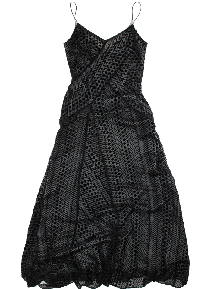 90's Monsoon Mesh Layered Maxi Dress (Size S)