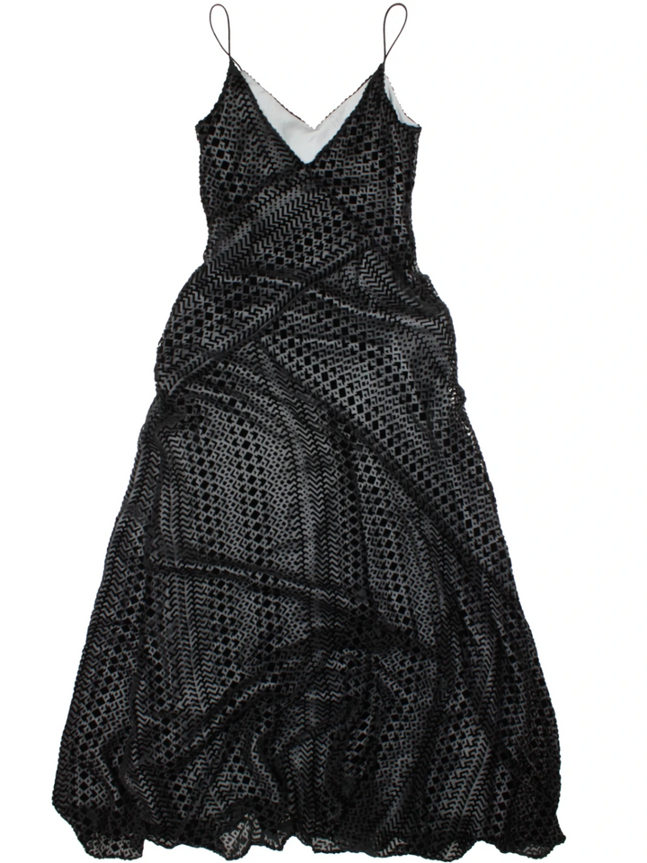 90's Monsoon Mesh Layered Maxi Dress (Size S)