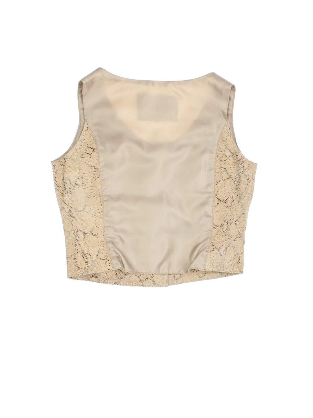 Y2K Snake Skin Leather Jacket/Top Co-Ord (Size M)