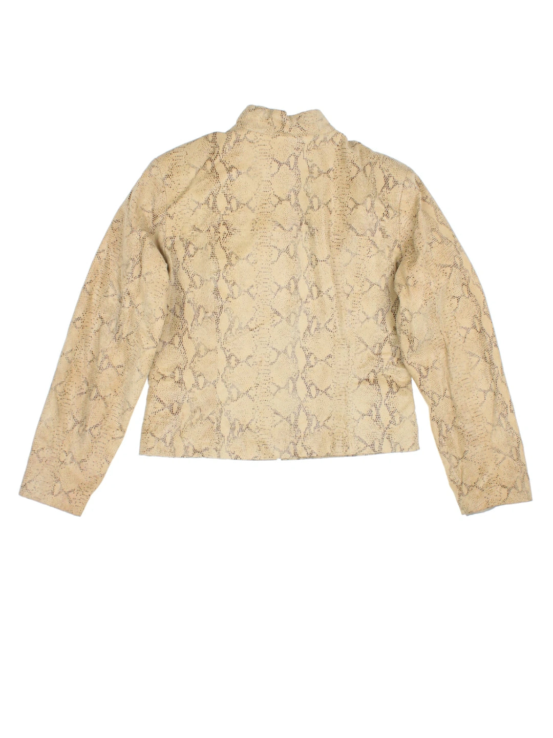 Y2K Snake Skin Leather Jacket/Top Co-Ord (Size M)