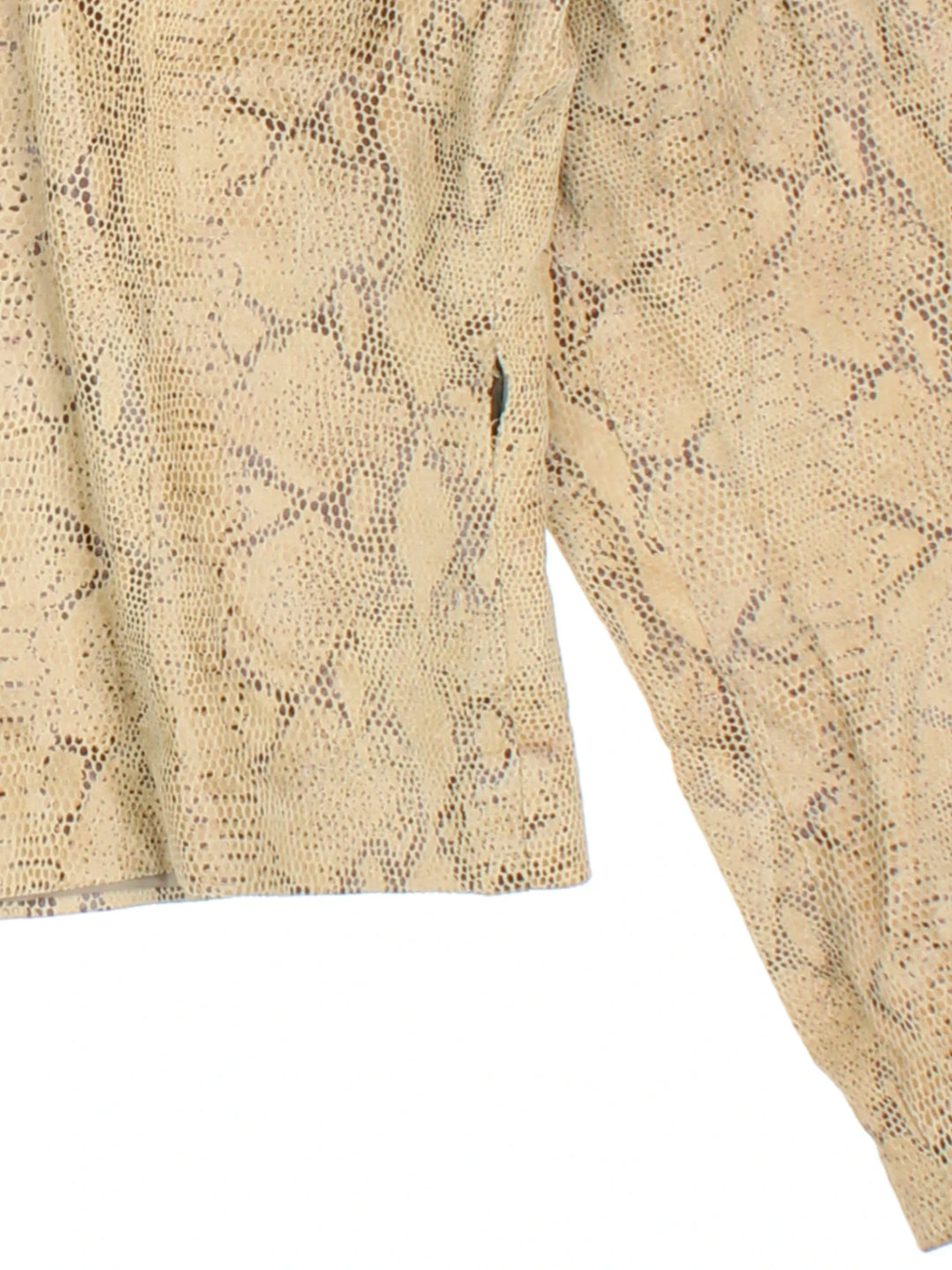 Y2K Snake Skin Leather Jacket/Top Co-Ord (Size M)