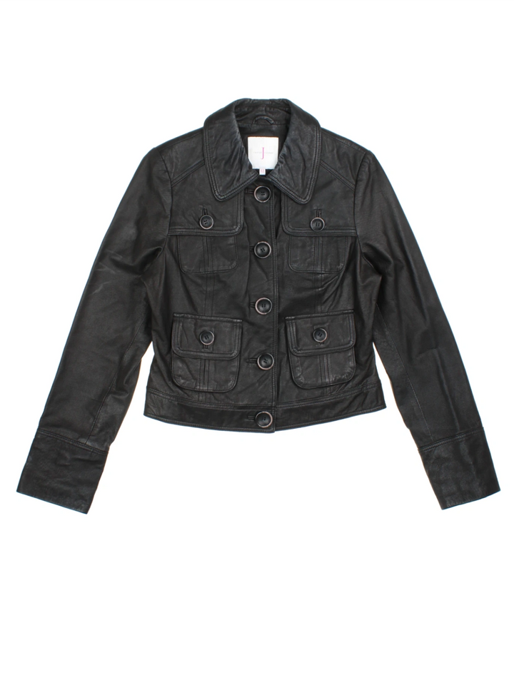90's Jasper Conran Leather Jacket (Size M)