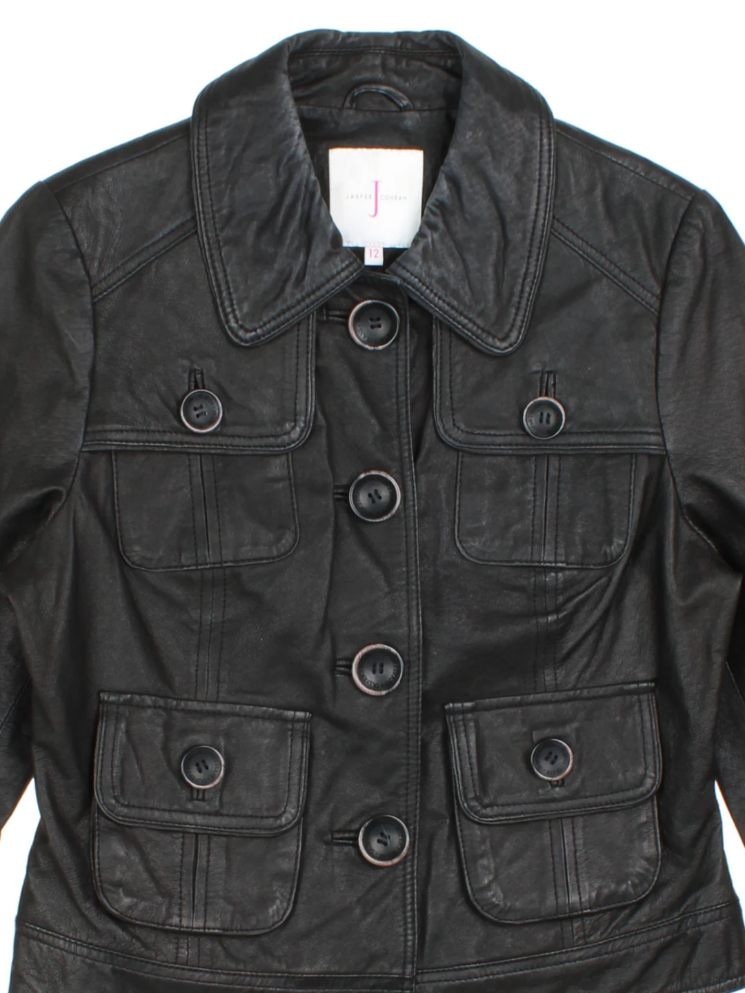 90's Jasper Conran Leather Jacket (Size M)