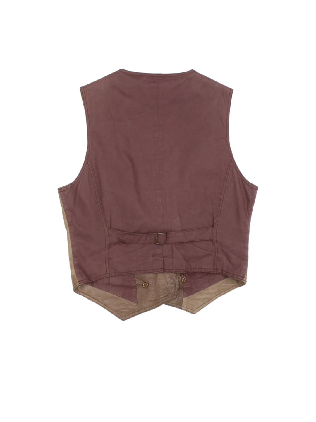 Y2K New Look Leather Waistcoat (Size S)
