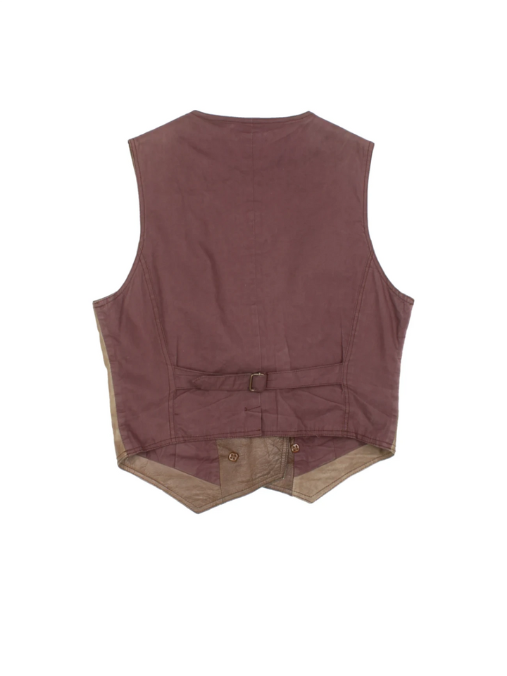 Y2K New Look Leather Waistcoat (Size S)