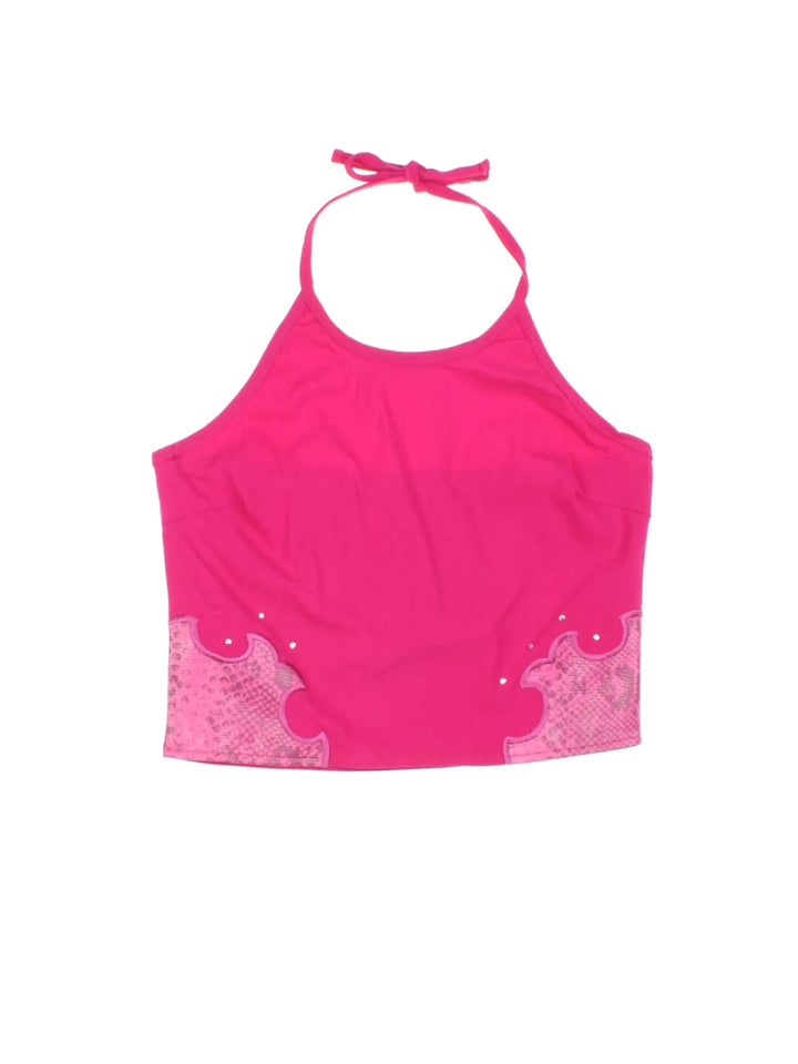 Y2K Tammy Girl Halter Neck Top (Size XXS)