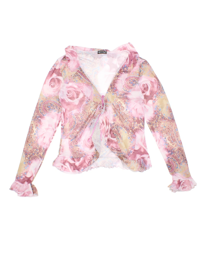 Y2K Paisley Top (Size XXS)