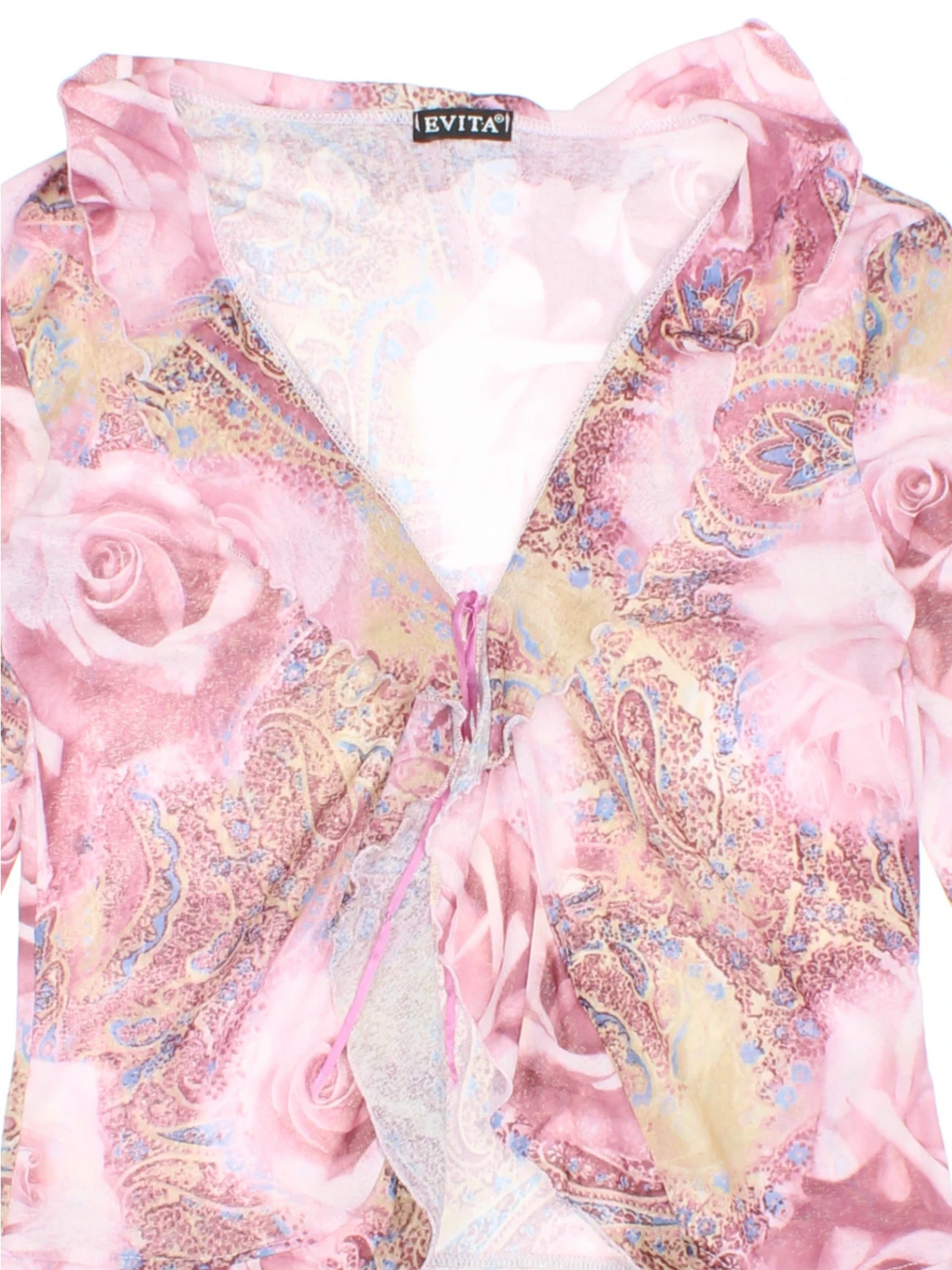 Y2K Paisley Top (Size XXS)