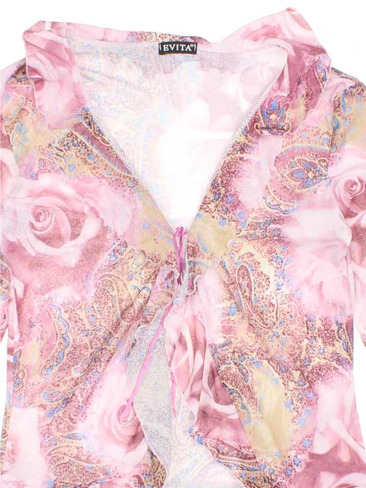 Y2K Paisley Top (Size XXS)