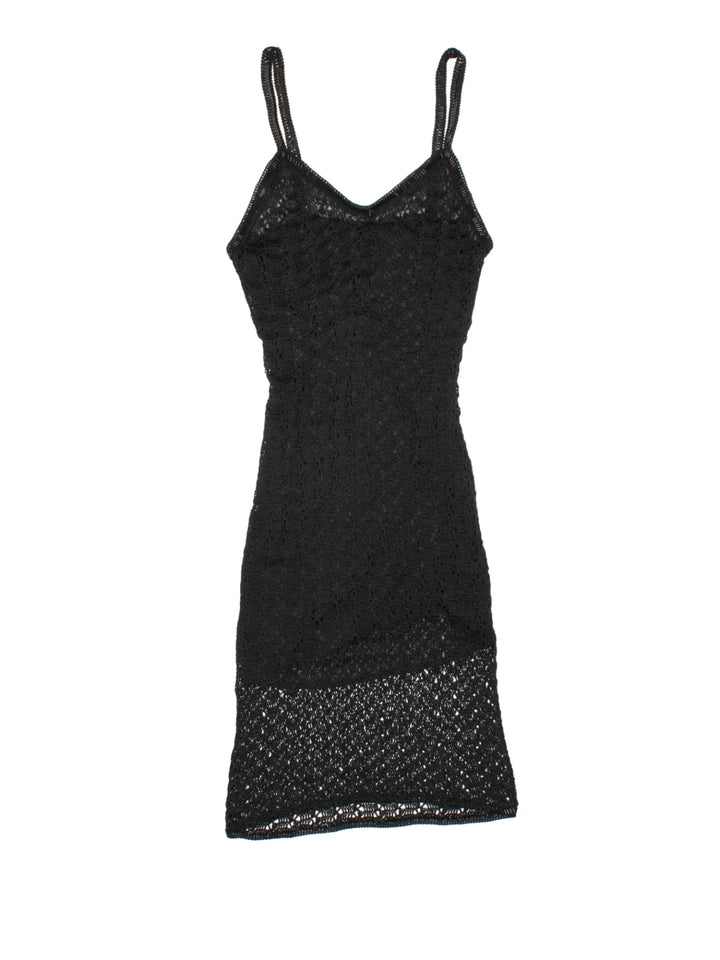 Y2K Crochet Midi Dress (Size XS)