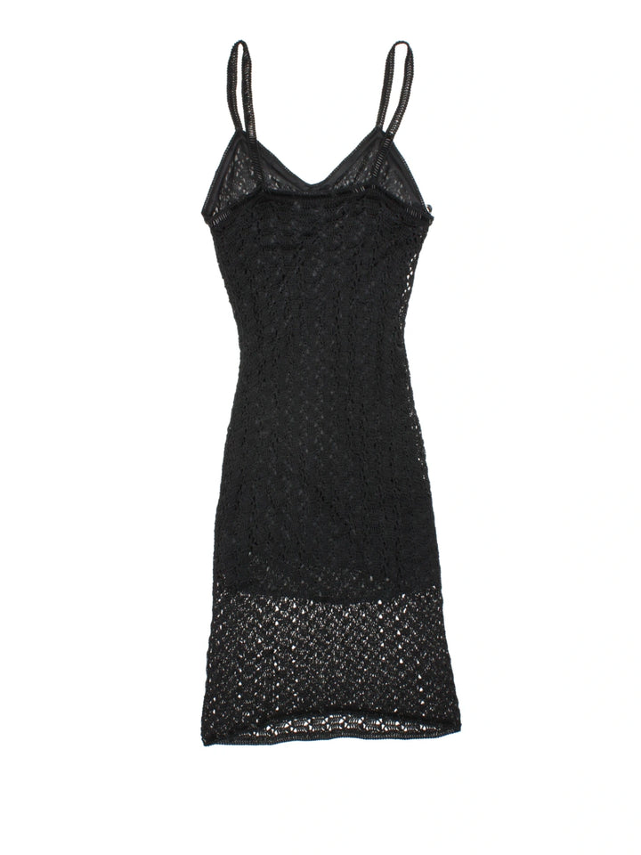 Y2K Crochet Midi Dress (Size XS)