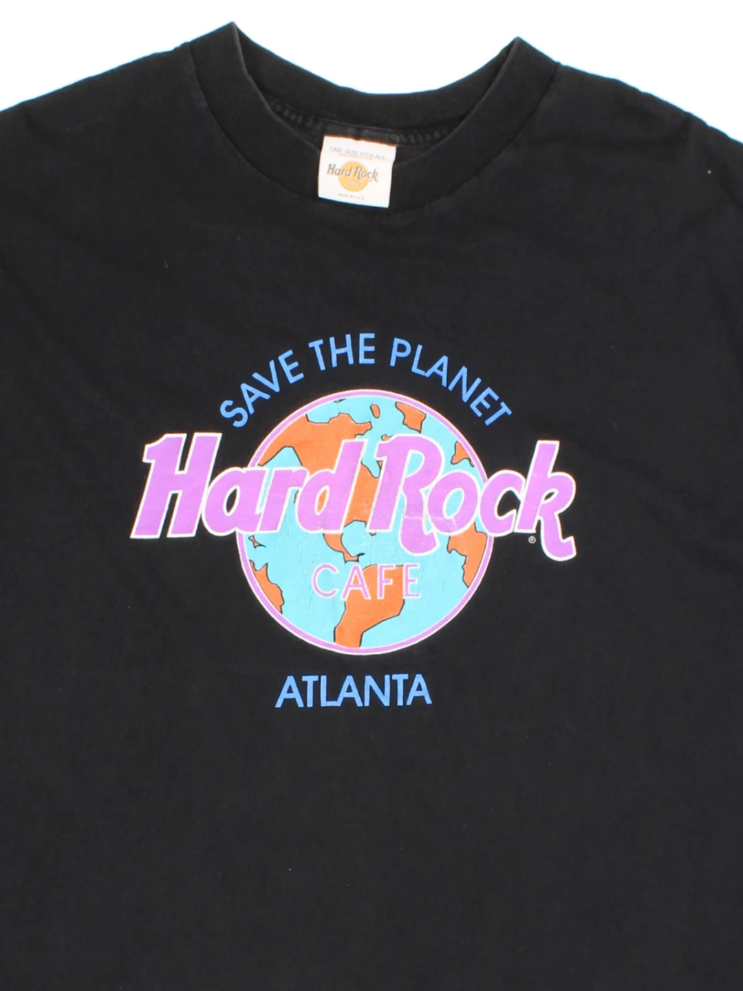 Hard Rock Cafe Atlanta "Save The Planet" Graphic T-Shirt (Size L)