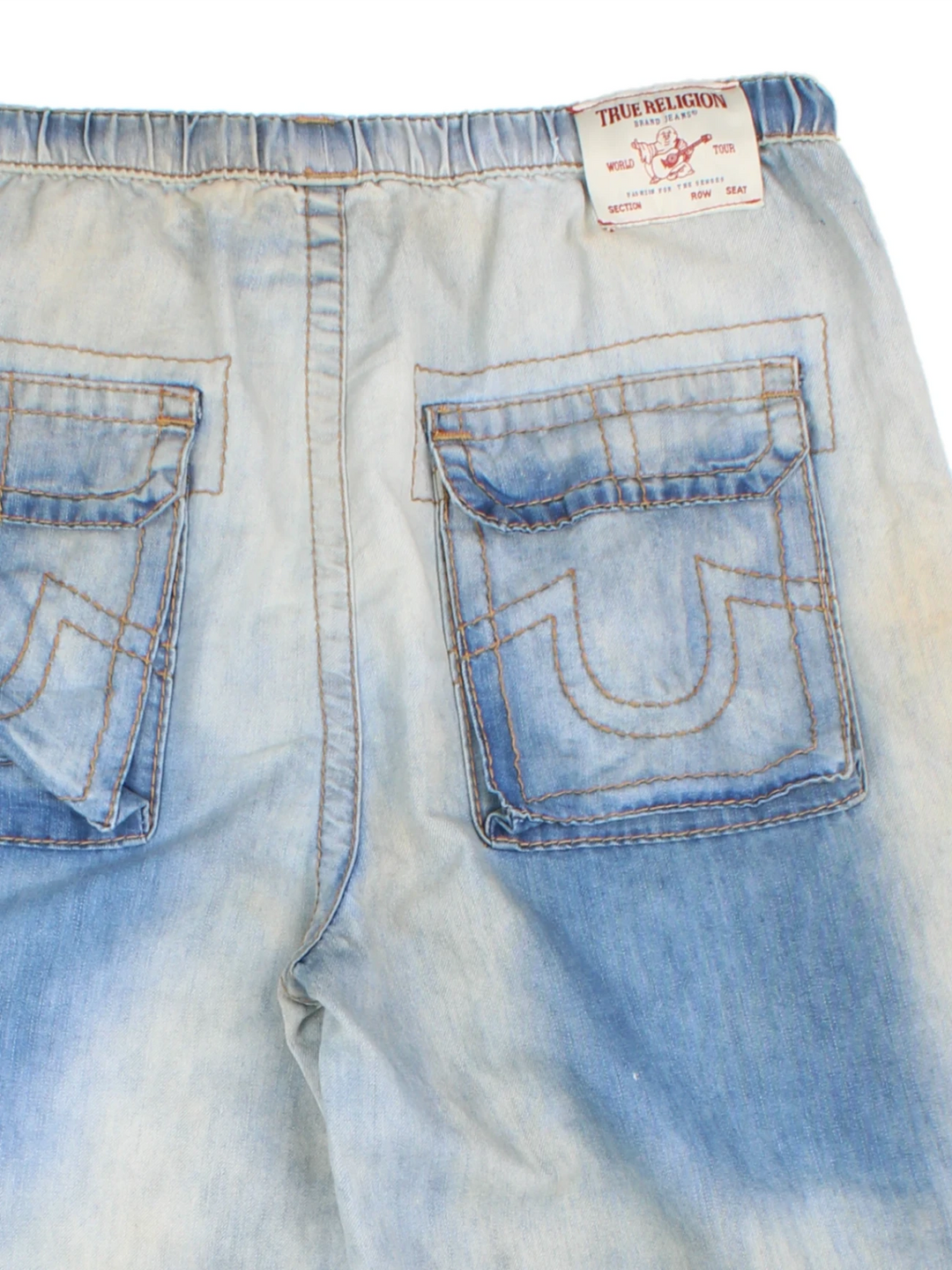 True Religion Vintage Wash Baggy Cargo Jeans (Size L)