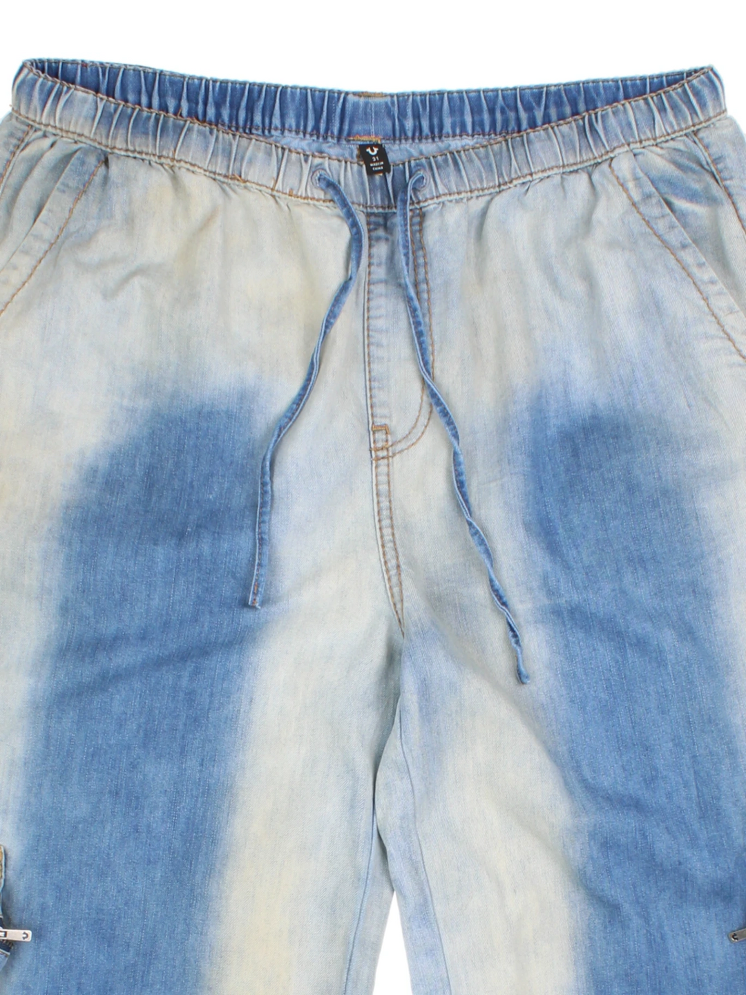 True Religion Vintage Wash Baggy Cargo Jeans (Size L)