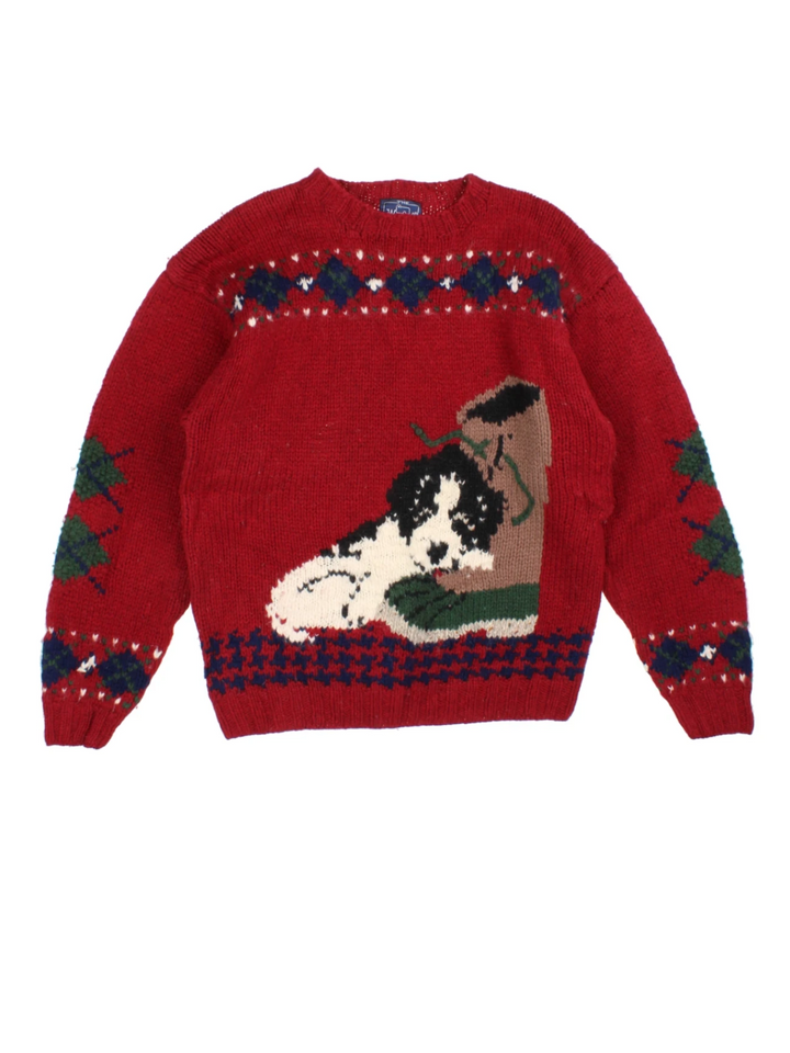 Woolrich Puppy 80s Knit Pullover (Size M)
