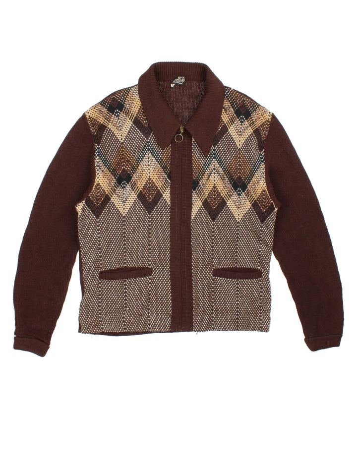 Sedegwick Argyle Knit Zip Jumper (Size M)
