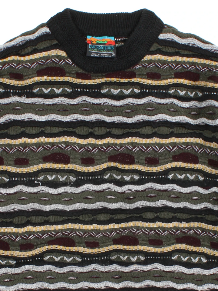 Far Horizons Australia Patterned Wool Jumper (Size L)