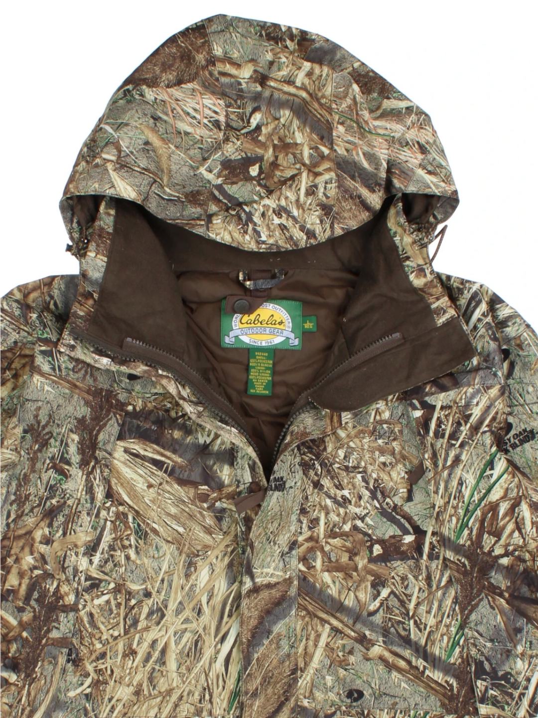 Cabela's Outdoor Camouflage Hooded Jacket (Size XL)