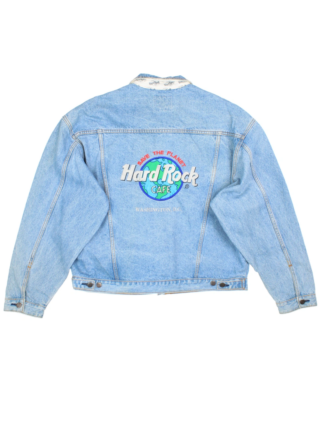 90's Hard Rock Cafe Washington DC Denim Jacket (Size XXL)