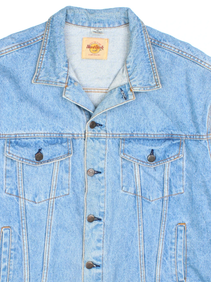 90's Hard Rock Cafe Washington DC Denim Jacket (Size XXL)