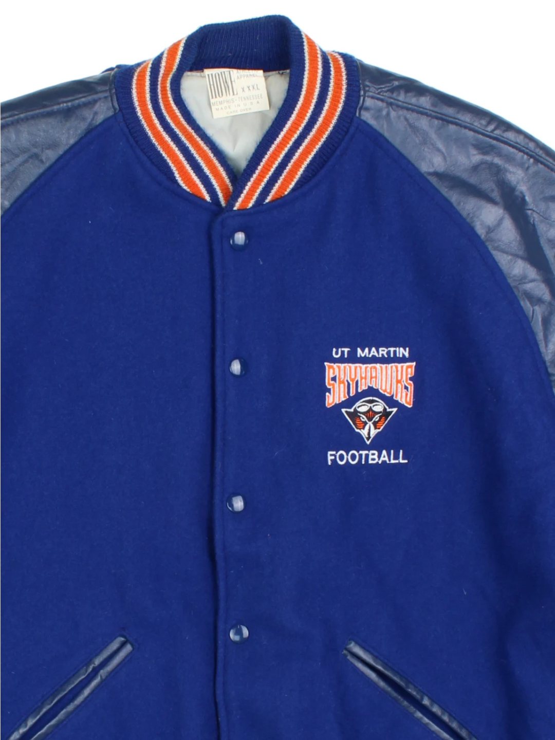 80's UT Martin Skyhawks Football Varsity Jacket (Size XXXL)
