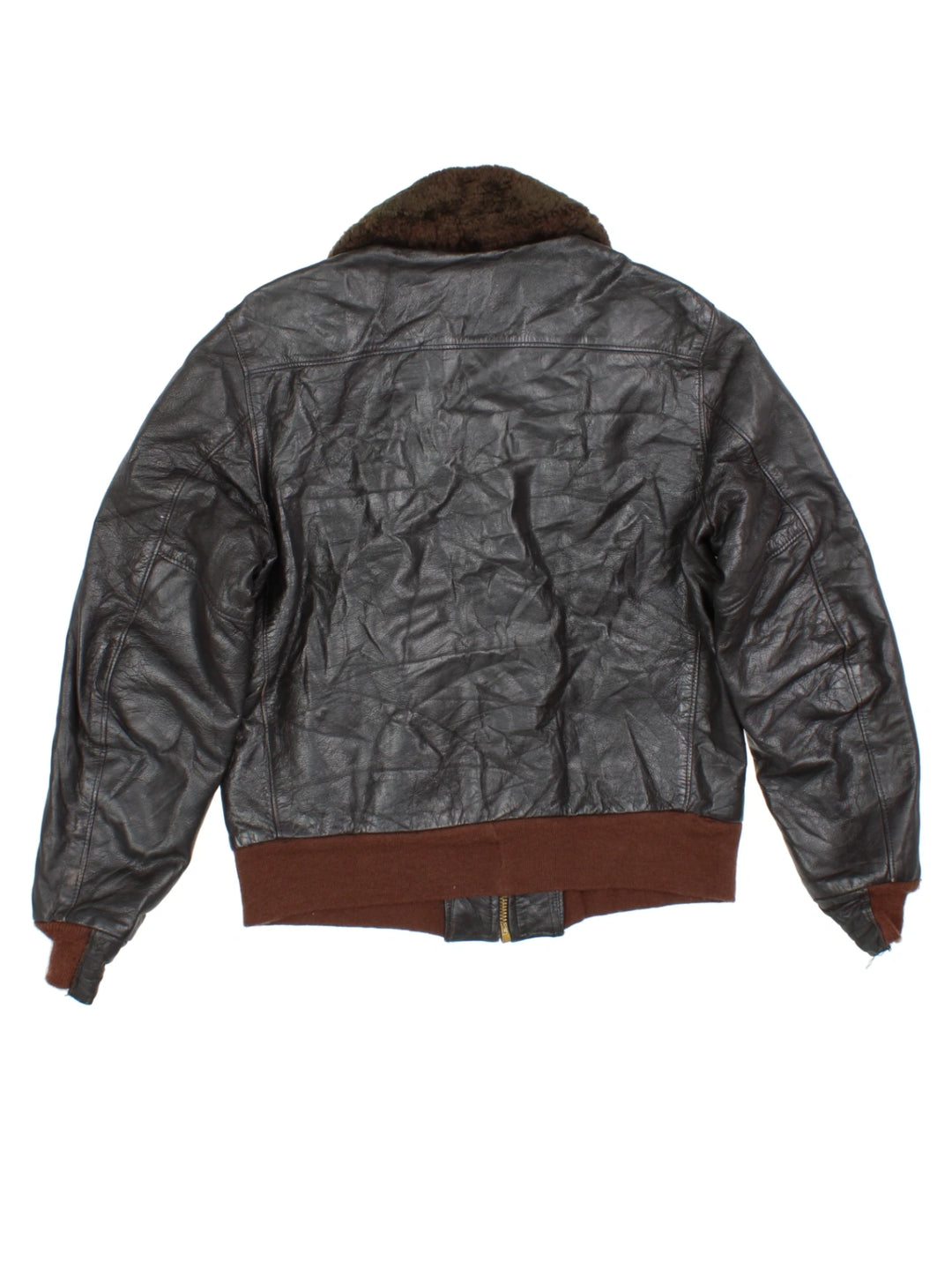 Golden Bear Leather Bomber Jacket (Size M)