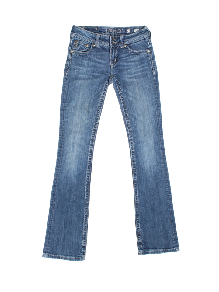 Y2K Miss Me Embellished Bootcut Jeans (Size M)