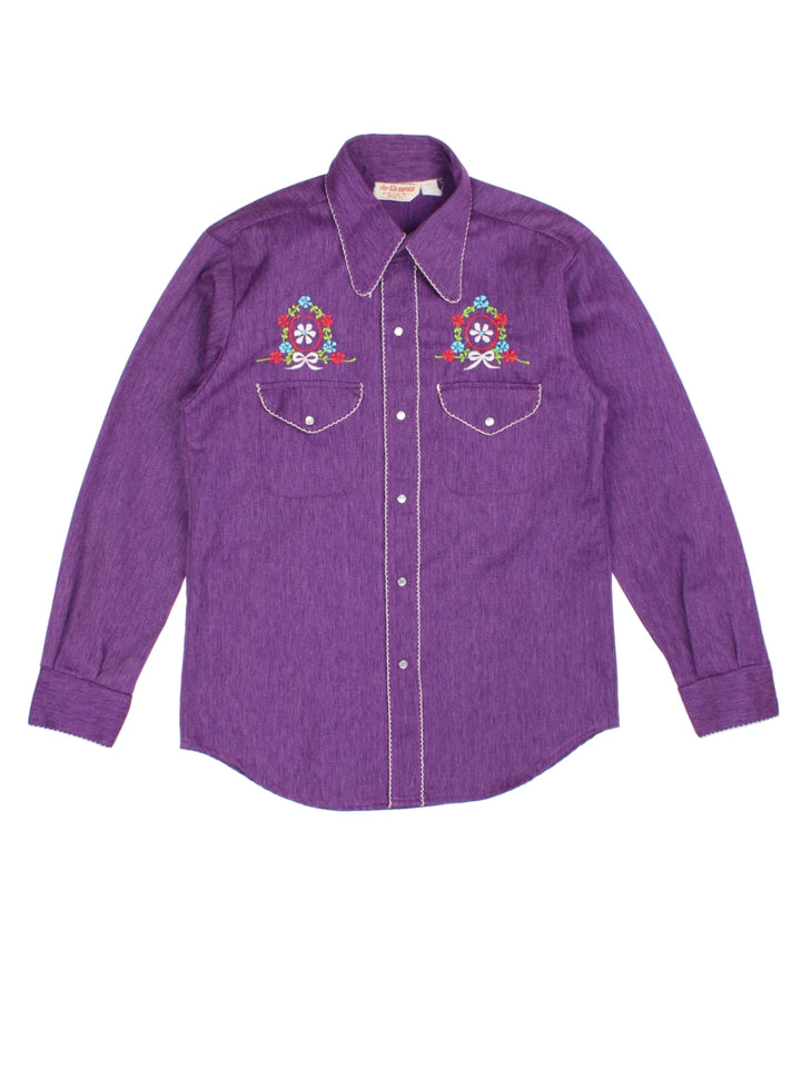 70's Western Cowboy Shirt (Size M)