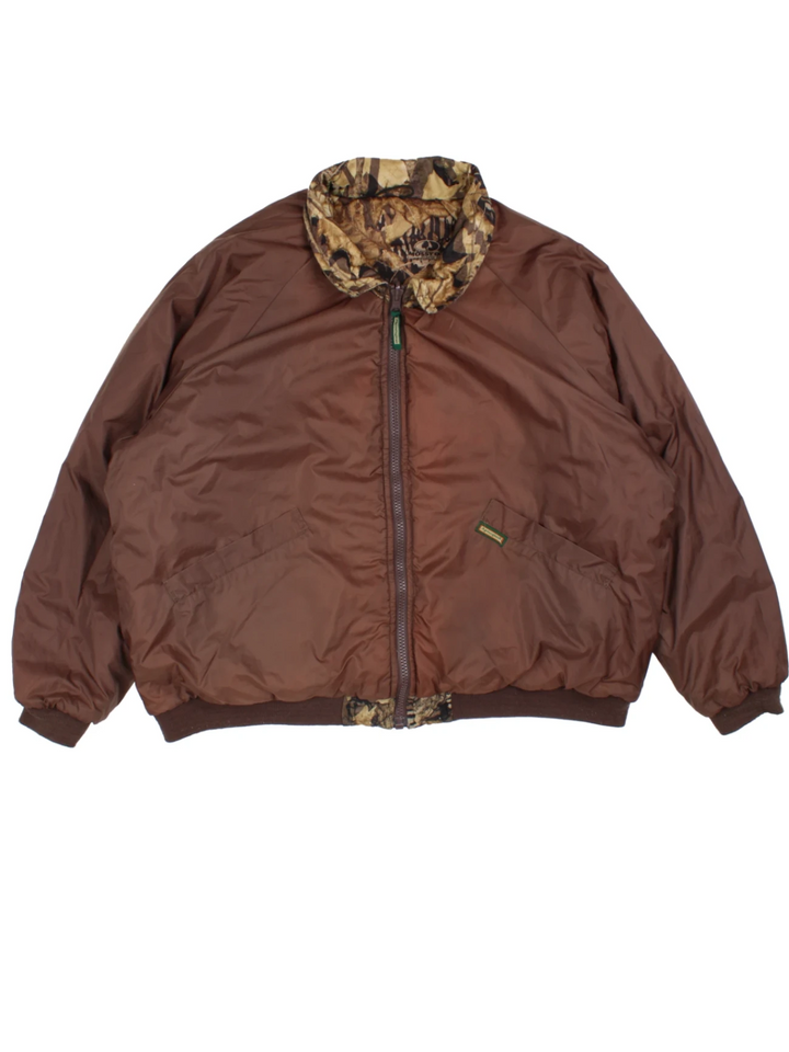 Mossy Oak Forest Floor Camouflage Reversible Bomber Jacket (Size XXXL)