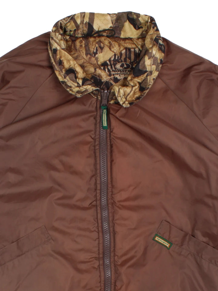 Mossy Oak Forest Floor Camouflage Reversible Bomber Jacket (Size XXXL)