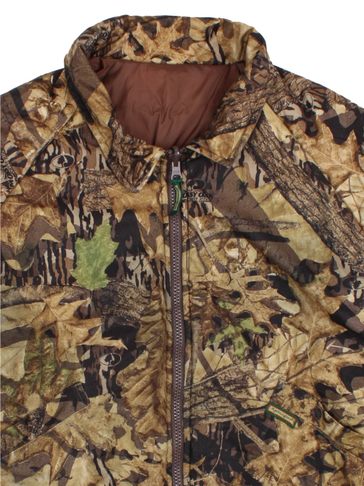 Mossy Oak Forest Floor Camouflage Reversible Bomber Jacket (Size XXXL)