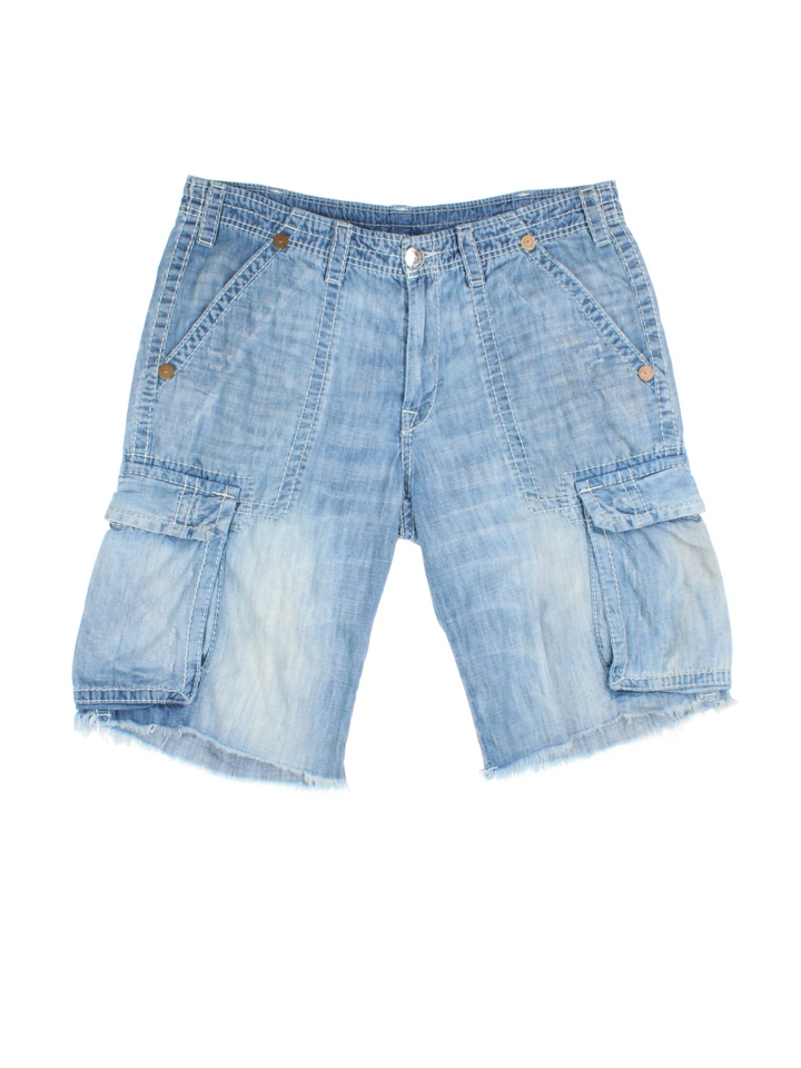 True Religion Cargo Denim Shorts (Size XXL)
