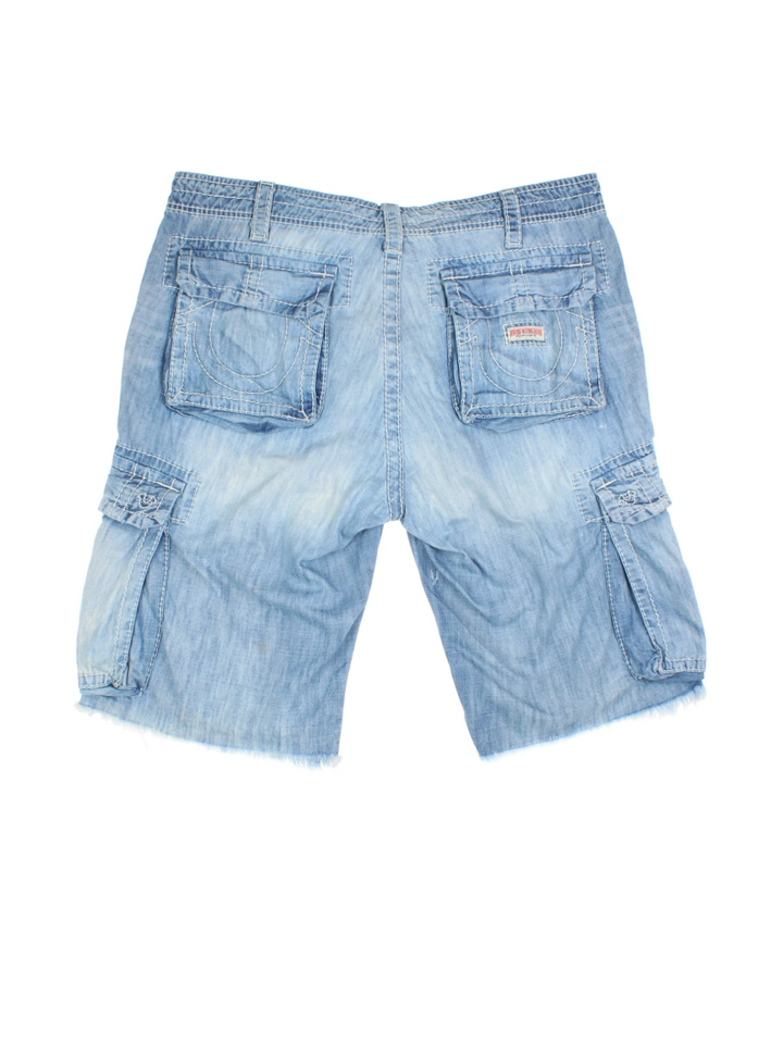 True Religion Cargo Denim Shorts (Size XXL)