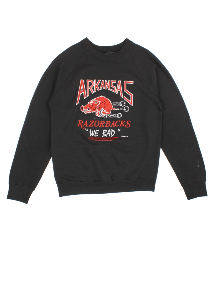 90's Arkansas Razorbacks "We Bad" Sweatshirt (Size XS)