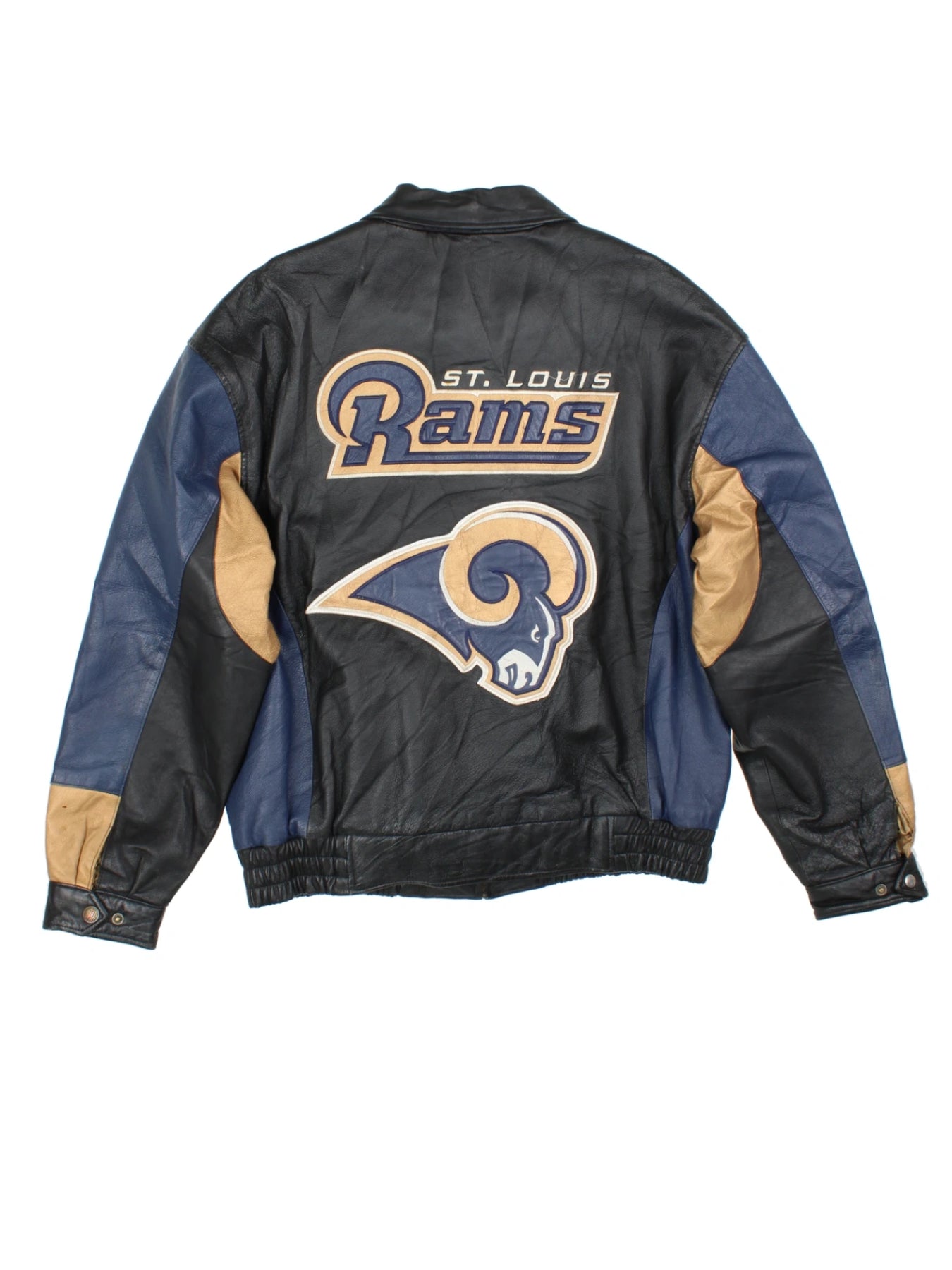 希少 90s NFL ラムズ ST.LOUIS RAMS レザースタジャン XL 90's St. Louis Rams Leather Varsity Jacket (Size XL) – VintageFolk
